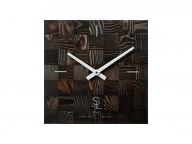 Часы настенные SLT 5195 CHESS BLACK WOOD в Кудряшовском - kudryashovskij.mebel-nsk.ru | фото