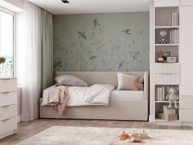 Диван-кровать Бенто (крем) в Кудряшовском - kudryashovskij.mebel-nsk.ru | фото