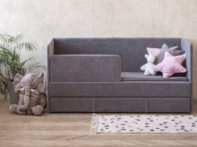 Диван-кровать Happy (темно-серый) в Кудряшовском - kudryashovskij.mebel-nsk.ru | фото