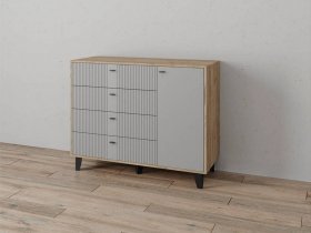 Комод «Катрин-13» (дуб крафт серый/серый) в Кудряшовском - kudryashovskij.mebel-nsk.ru | фото