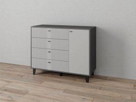 Комод «Катрин-13» (графит/светло-серый) в Кудряшовском - kudryashovskij.mebel-nsk.ru | фото