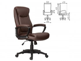 Кресло офисное BRABIX Enter EX-511, коричневое в Кудряшовском - kudryashovskij.mebel-nsk.ru | фото