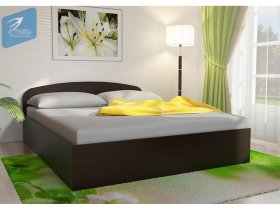 Кровать двуспальная 1,6м с подъем. мех. (венге) в Кудряшовском - kudryashovskij.mebel-nsk.ru | фото