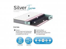 Матрас Silver Two в Кудряшовском - kudryashovskij.mebel-nsk.ru | фото