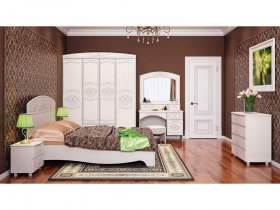 Модульная спальня Каролина в Кудряшовском - kudryashovskij.mebel-nsk.ru | фото