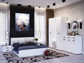Модульная спальня Нэнси NEW в Кудряшовском - kudryashovskij.mebel-nsk.ru | фото