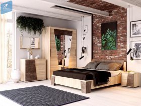 Модульная спальня Санремо в Кудряшовском - kudryashovskij.mebel-nsk.ru | фото