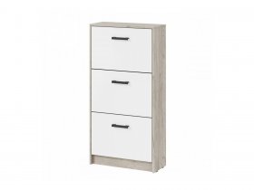 Обувница ОБ-3 Вега (дуб крафт серый/белый) в Кудряшовском - kudryashovskij.mebel-nsk.ru | фото