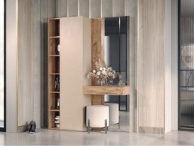 Прихожая Ева (кашемир/дуб вотан) в Кудряшовском - kudryashovskij.mebel-nsk.ru | фото