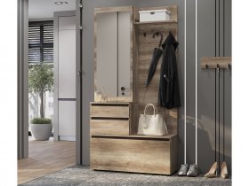 Прихожая ПР-04 Энигма (венге/дуб каньон) в Кудряшовском - kudryashovskij.mebel-nsk.ru | фото