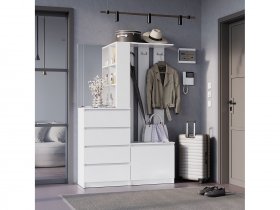 Прихожая Симпл ПР-04 (белый) в Кудряшовском - kudryashovskij.mebel-nsk.ru | фото