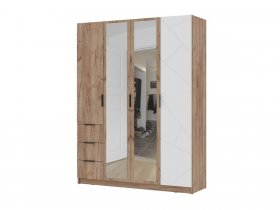 Шкаф четырехстворчатый 1600 ШК-04 Орегон в Кудряшовском - kudryashovskij.mebel-nsk.ru | фото