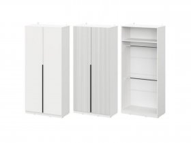 Шкаф ШК-100 Эккервуд (белый) в Кудряшовском - kudryashovskij.mebel-nsk.ru | фото