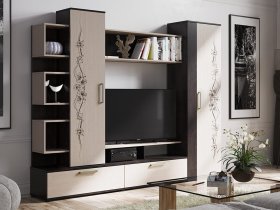 Стенка «Дакота» (венге/дуб молочный) в Кудряшовском - kudryashovskij.mebel-nsk.ru | фото
